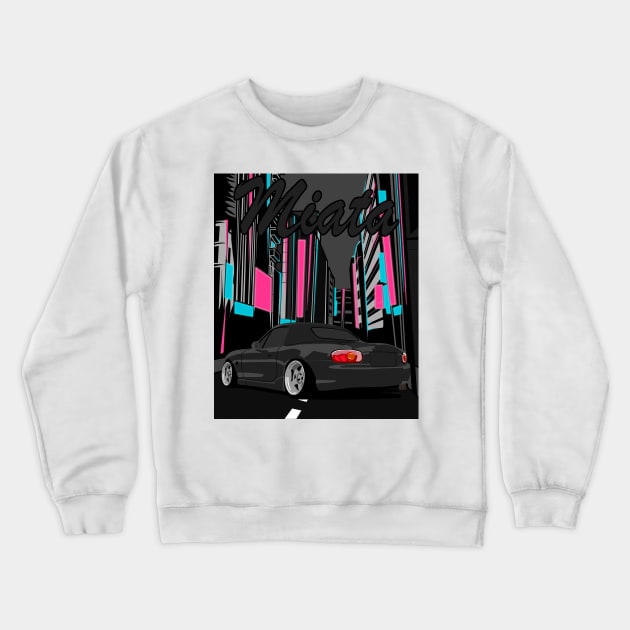 Black Mazda Miata Crewneck Sweatshirt by Rebellion Store